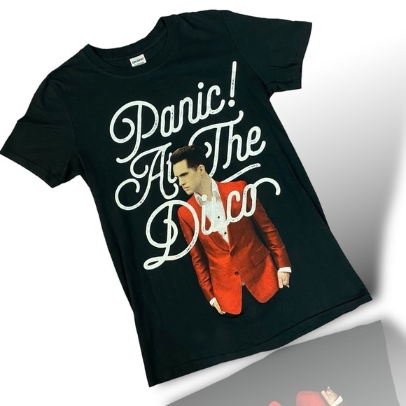 Vintage ‘00 Panic at the Disco Tee T-Shirt Women’s Small Gildan Ring Spun - Picture 1 of 8